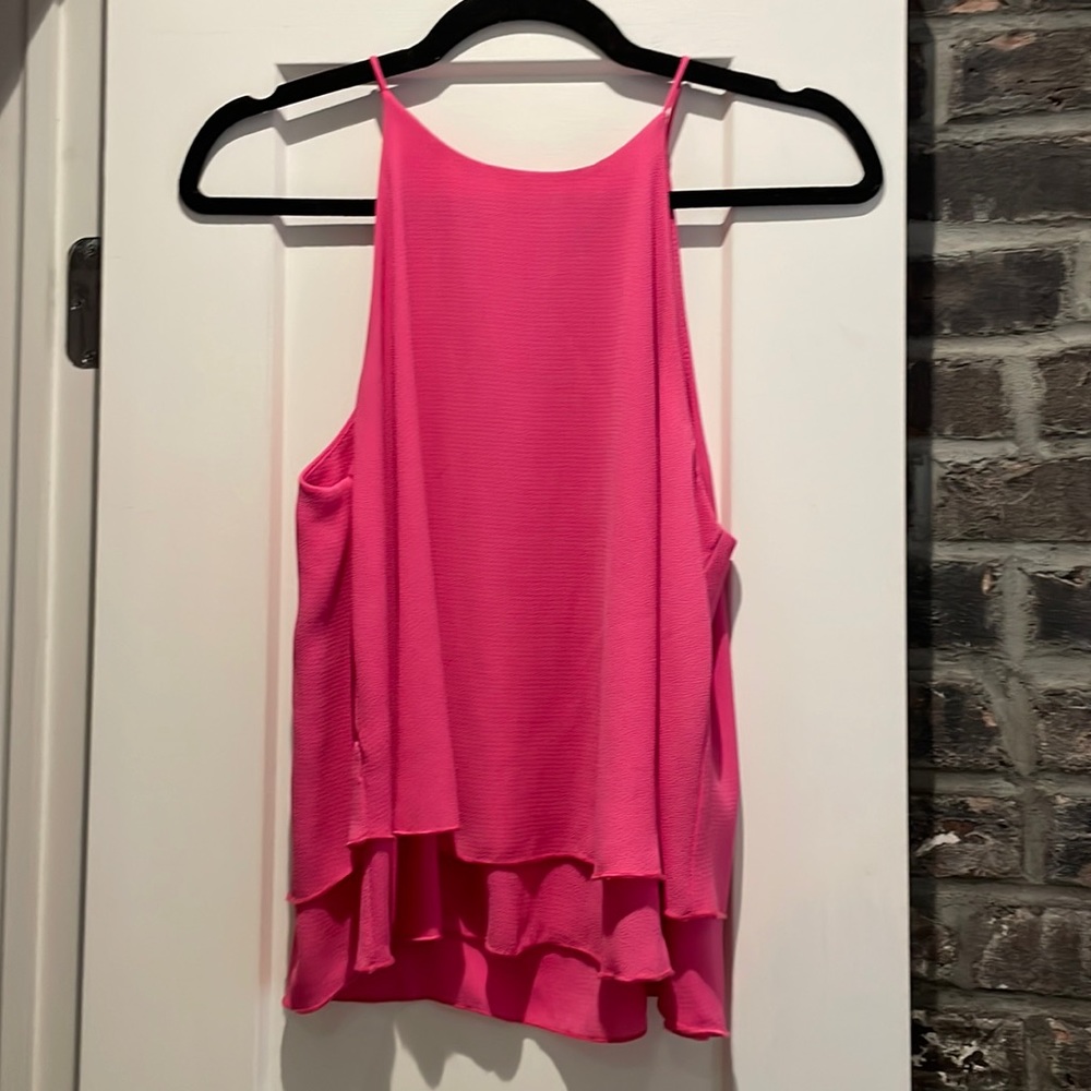Julie Billiart Pink High Neck Layered Top